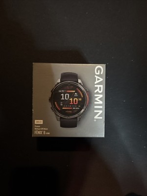Garmin Fenix 8 47mm AMOLED Slate Gray w/Black Silicone Band Multisport GPS Watch