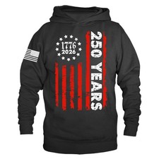 250 Years of American Independence Day US Flag 4th of July Patriotic Hoodie