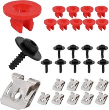 10 Sets T30 Engine Splash Shield Guard Undertray Cover Screws Bolt Nut Clip Kit,