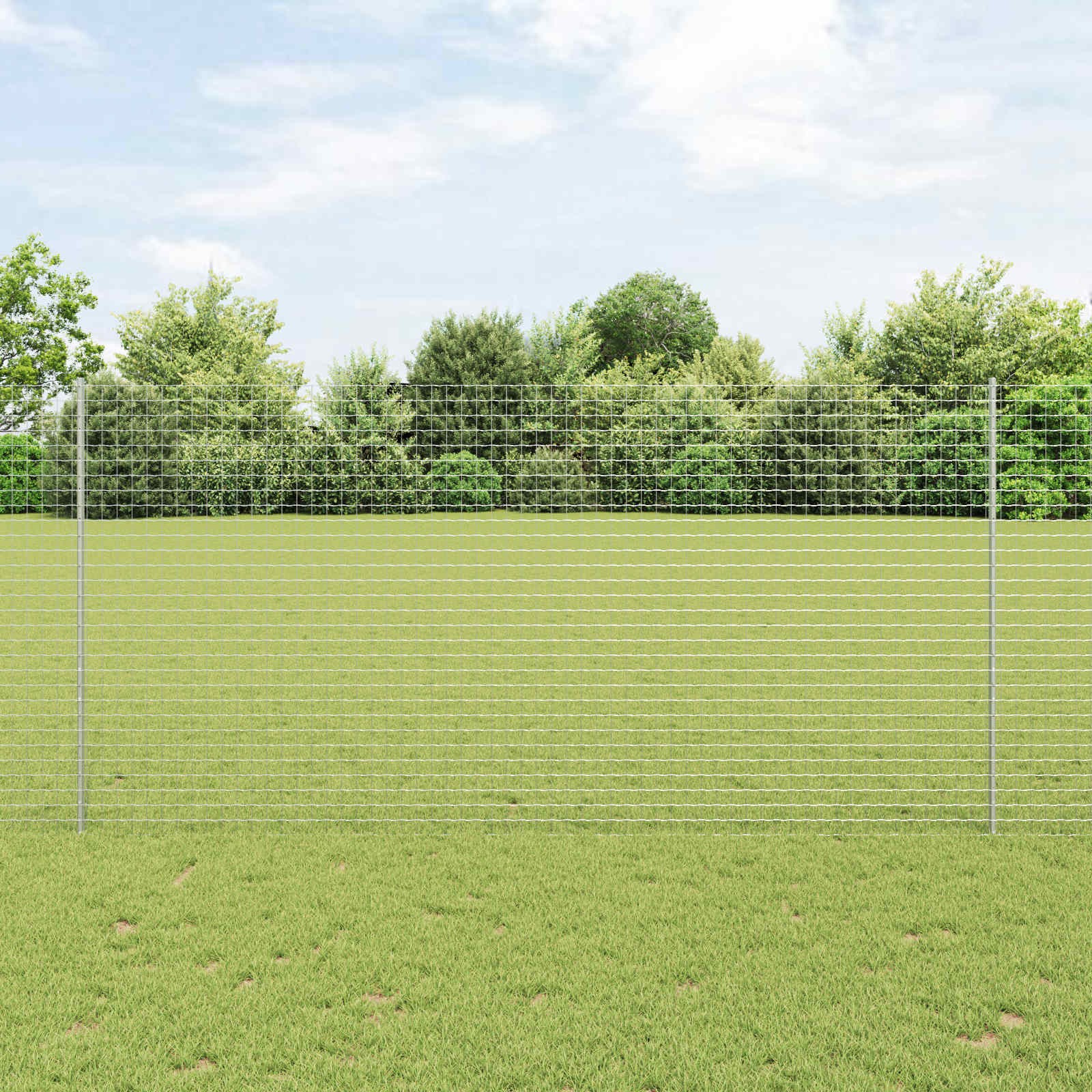 Recinzione Minimal Argento Acciaio 1,5m x 10m | Arredo Giardino Moderno