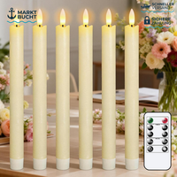 LED Stabkerzen 6Er Set Mit Timerfunktion Und Fernbedienung Deko Kerzen