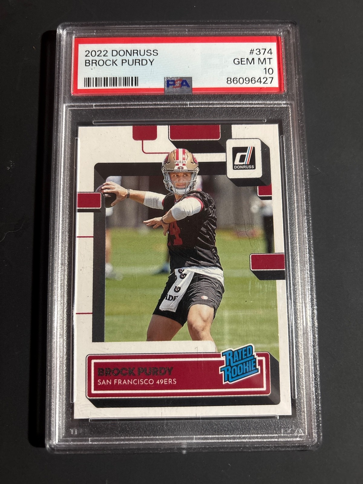 2022 Panini Donruss - Rated Rookie Brock Purdy #P-374 Optic Preview Holo (RC)