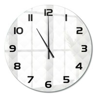 Wanduhr Aus GehäRtetem Glas Abstraktion Hintergrund Schwarze Zeiger Fi60 Cm