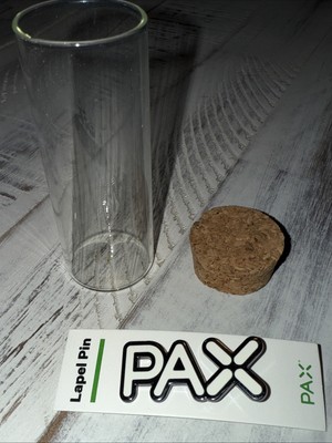 PAX Pin In glass Jar With CORK Collectible Enamel Hat Lapel Pin