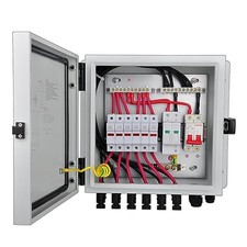 6 String Metal Solar PV Combiner Box with 15A Rated Current Fuse 6 String