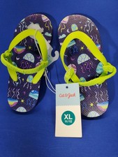 CAT JACK TODDLERS BEACH BLUE GREEN SANDELS XL 11/12