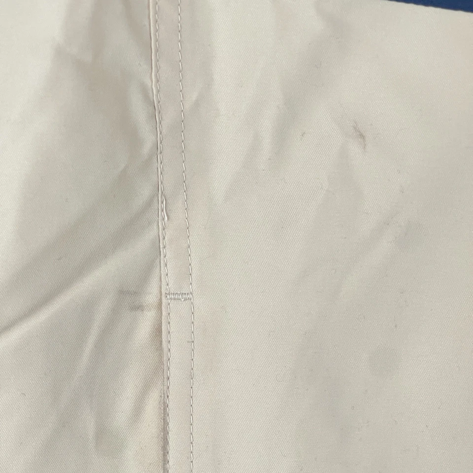 Dockers Golf Jacket Mens XL Windbreaker Stain Defender Cream Blue 1/4-Zip - Image 4 of 4