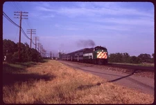 Original Rail Slide - BN Burlington Northern 9923+ Eola IL 6-1990