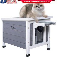 Durable Weatherproof Pet Shelter Fir Wood Easy Clean Ventilated Design Assembly