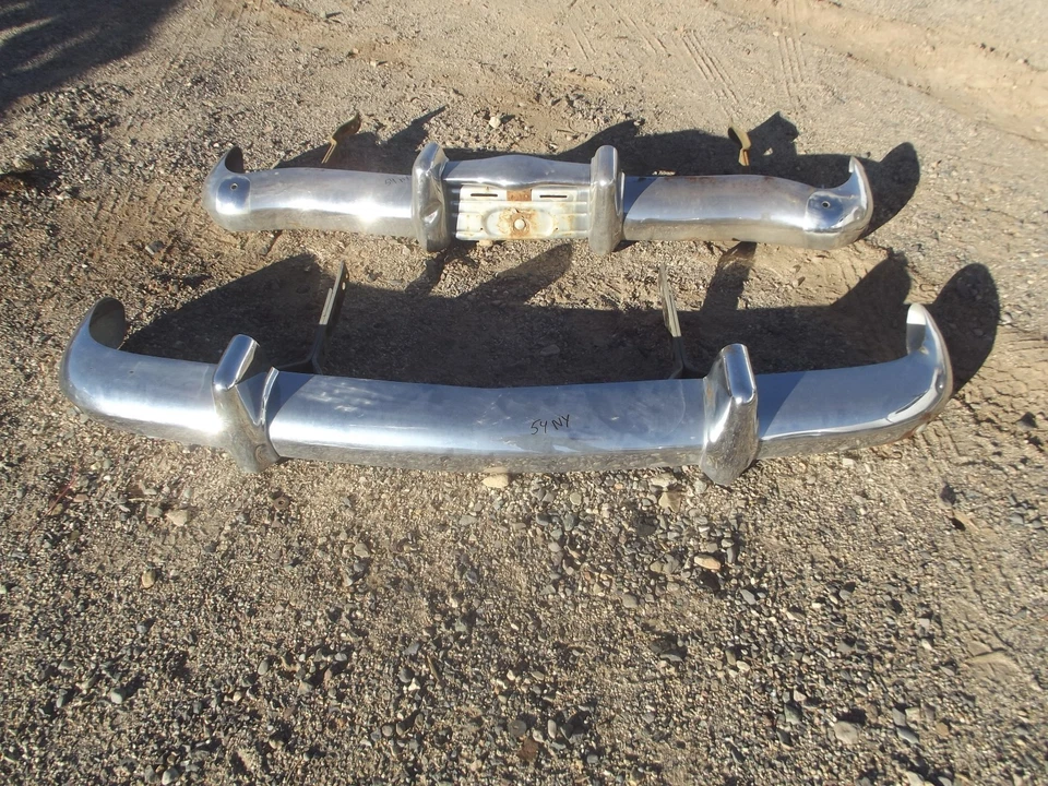 1954 CHRYSLER NEW YORKER DELUXE ПЕРЕДНИЙ И ЗАДНИЙ БАМПЕР С КРОНШТЕЙНАМИ mopar hemi - Изображение 2 из 4