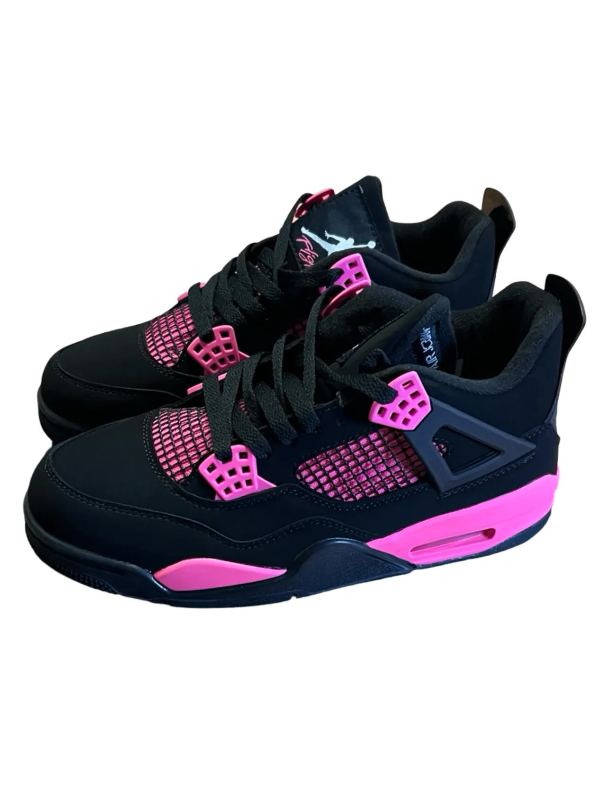 Jordan Air Jordan 4 Pink Thunder Retro Mens Size 9.5 Basketball Sneakers Custom thumbnail 2