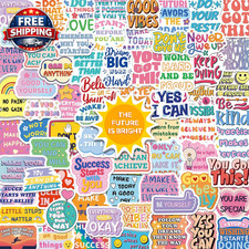300PCS Motivational Stickers, Inspirational Vinyl Stickers, Cute Positive Affirm