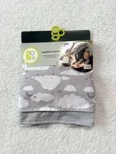 go by Goldbug Canopy Cover Gray White Cloud Pattern for Infant Car Seat