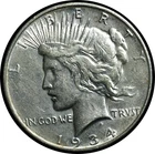 1934-D Peace Dollar Cleaned AU