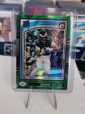 2024 Donruss Optic Johnny Wilson Green Hyper Prizm Eagles #256 Rated Rookie RC