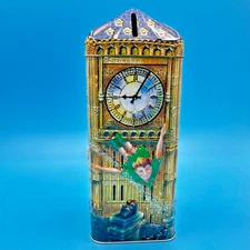 Peter Pan Collectible Money Box Churchill’s English Toffee Tin Bank Early 2000s