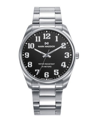 Mark Maddox Men's Watch Steel Black Dial 41 Mm   Quartz Analog 3 Hands 5
