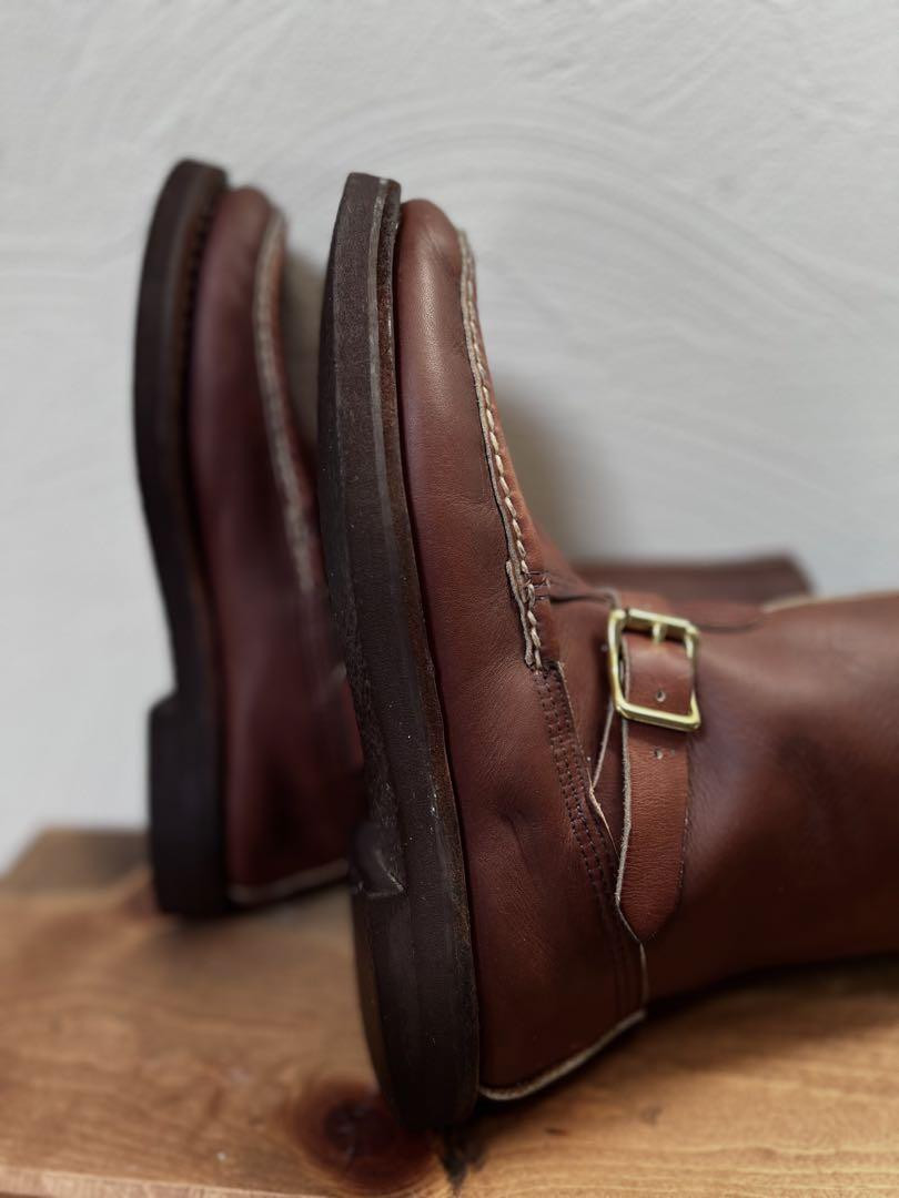 靴 RUSSELL Moccasin BOOTS 25cm RUSSELL MOCCASIN Snake Proof Boots Brown Size 7.5 (25.5cm