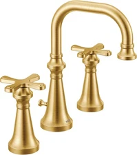 Moen TS44103BG Colinet Brushed Gold Traditional Two-Handle Widespread High-Arc B