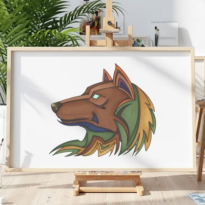 Wolf Wald v2 Schablone Malen Wand Deko NEU
