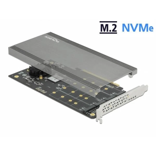 DeLOCK Scheda PCI Express x16 per 4 x interna NVMe M.2 chiave M (Delock PCI Expr - Immagine 2 di 4