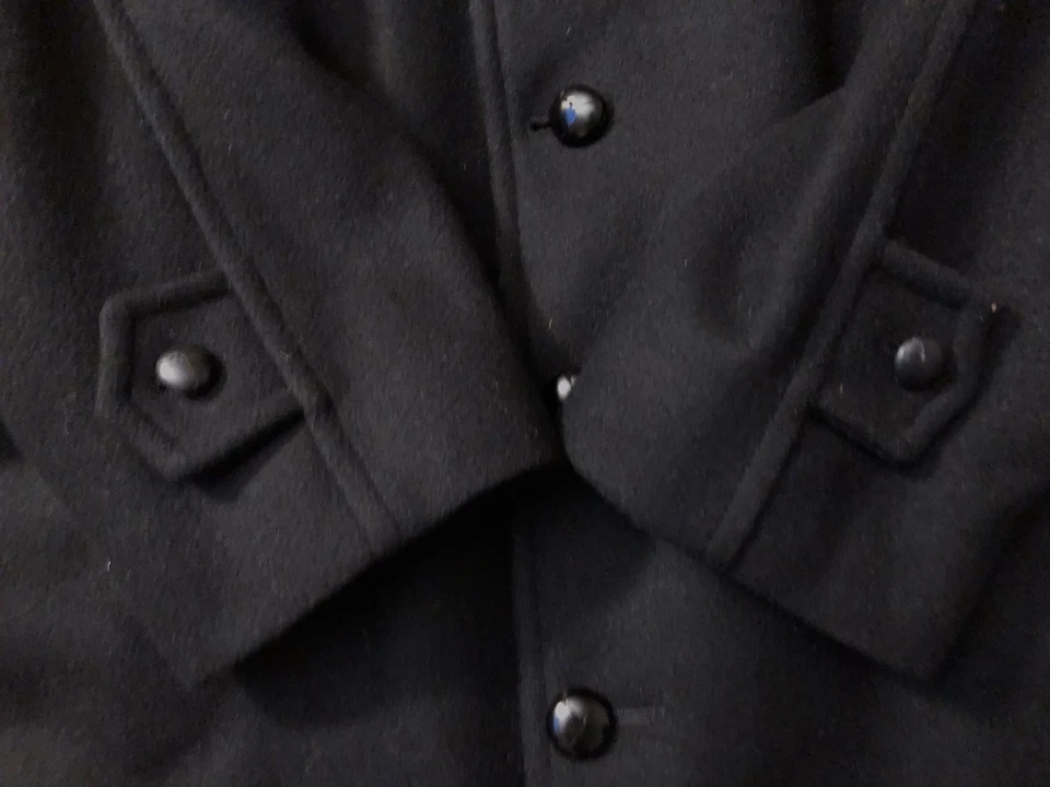 Vtg 60/70s Mens McGregor Wool Overcoat Sherpa Collar Brett Anderson DOORS Jim - Image 3 of 4