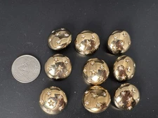 Lot Of Vintage Gold Tone Buttons Set Of 9 Round
