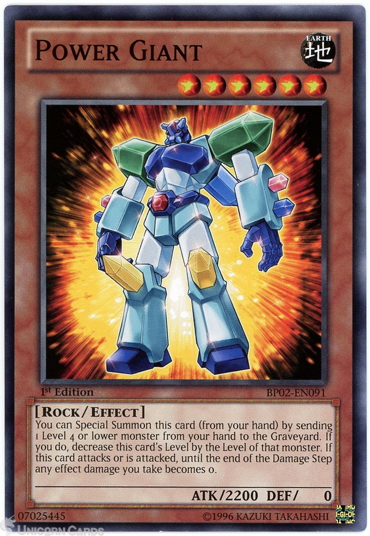 BP02-EN091 Power Giant : Mosaic Rare 1st Edition Mint YuGiOh Card