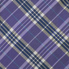 THE MEN'S STORE Purple Navy White PLAID Handmade Woven Silk Tie NWT