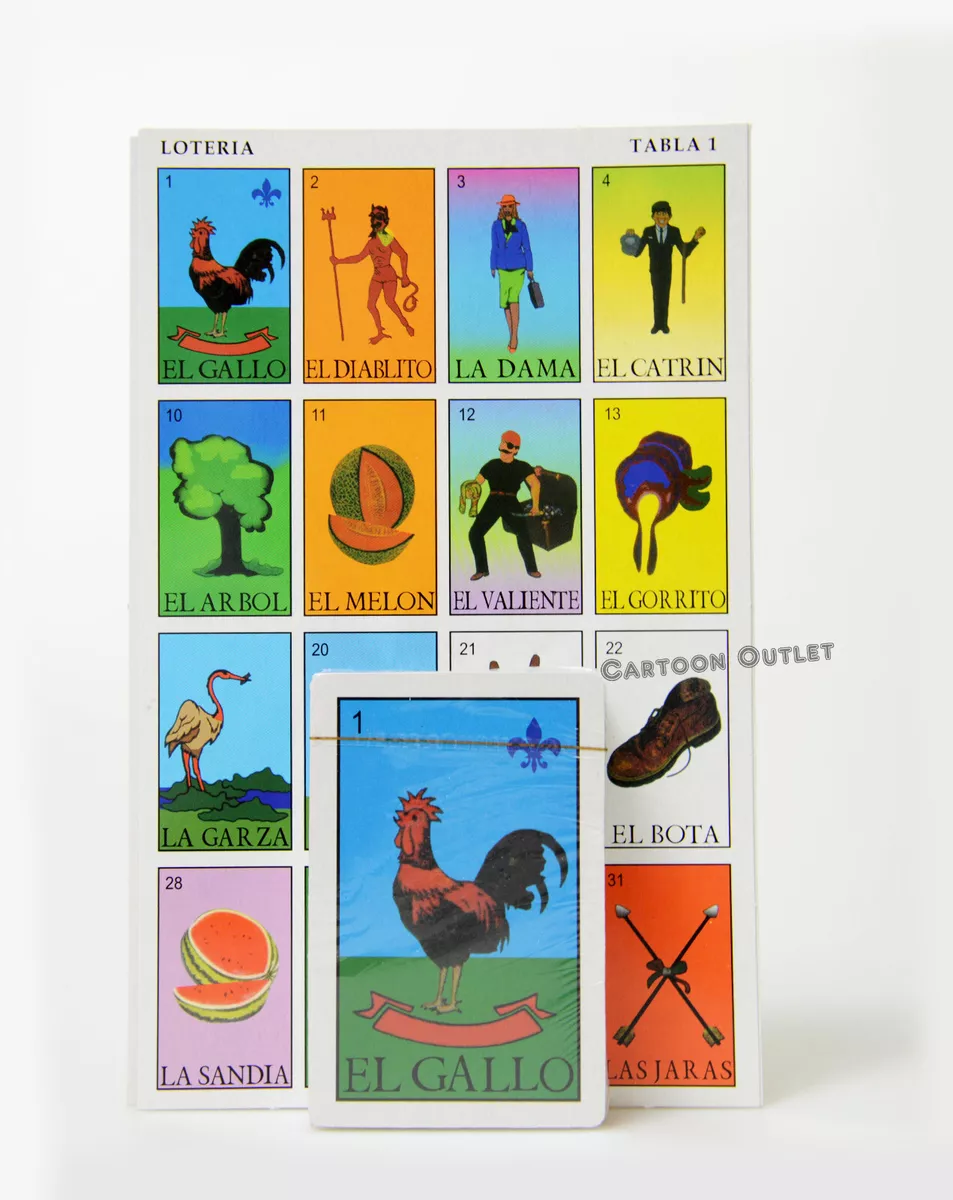 LOTERIA Mexicana Family Set of 10 Boards and Cards Bingo Gacela El Borracho  for sale online