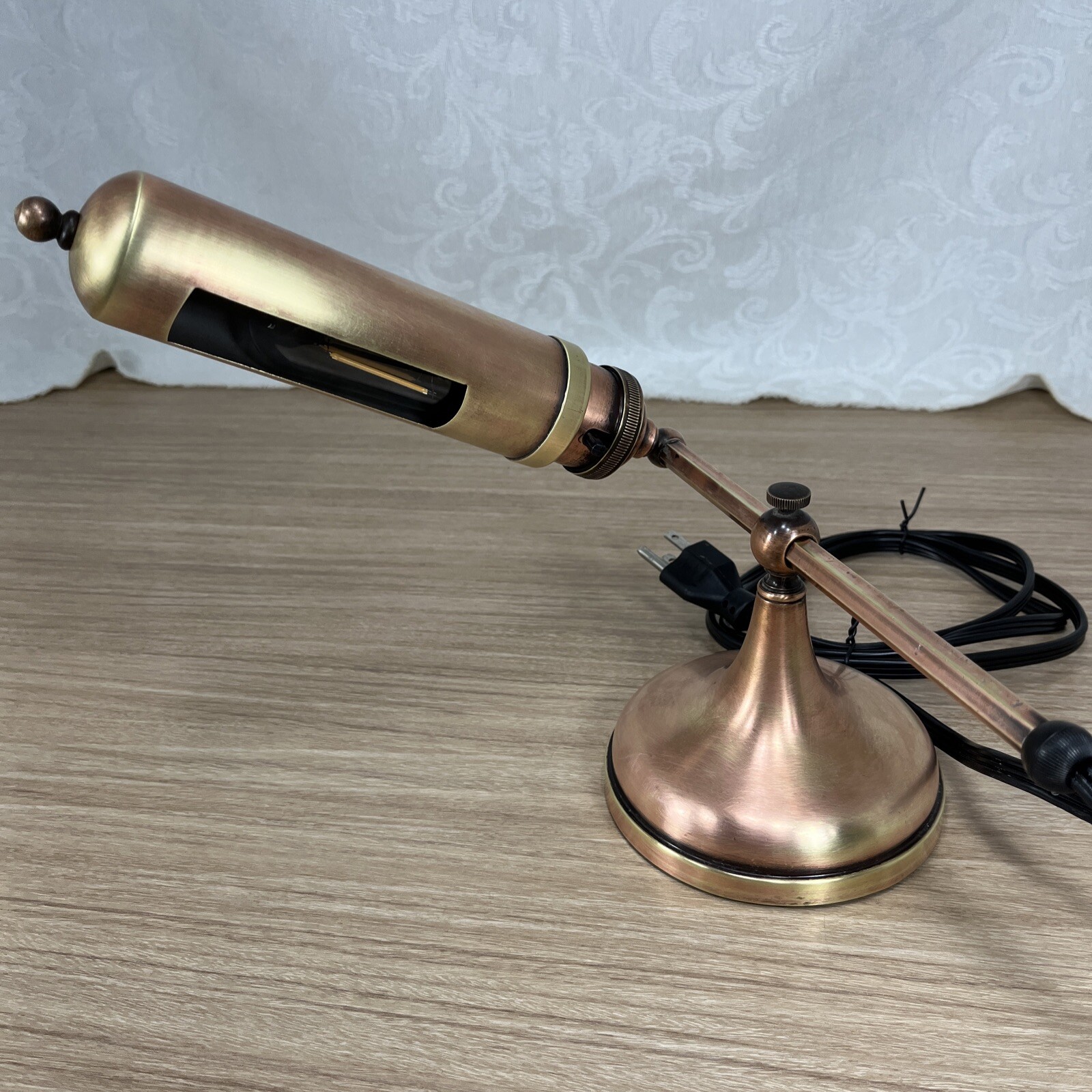 Vintage Antique Adjustable Copper Bankers/Library Desk Lamp 1915 Restored