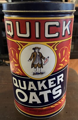 1990 Quaker Oats Limited Edition Quick Collector Tin 8 3/4 