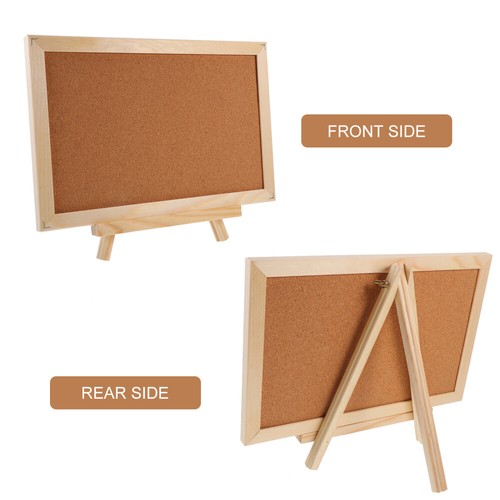 Display Stand Wooden Frame Note Board Office Wall Cork with Bulletin Framed - Picture 10 of 12