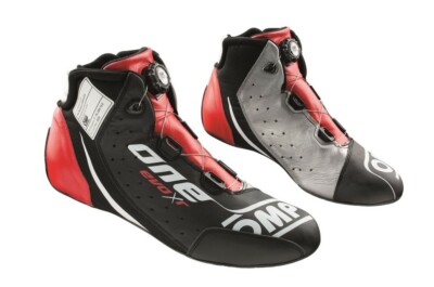 FIA 8856-2018 OMP ONE EVO X R Racing Motorsport Schuhe Shwarz Rot