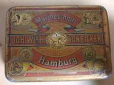 Alte Blechdose Marineschnitt Johann W. van Eicken  Hamburg um 1920