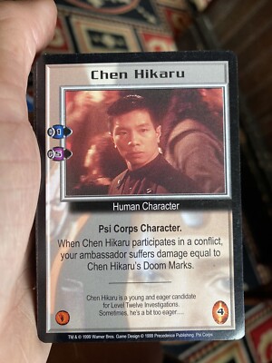 CHEN HIKARU 1999 PSI CORPS BABYLON 5 CCG SAMMLERKARTE NEAR MINT UNBESPIELT
