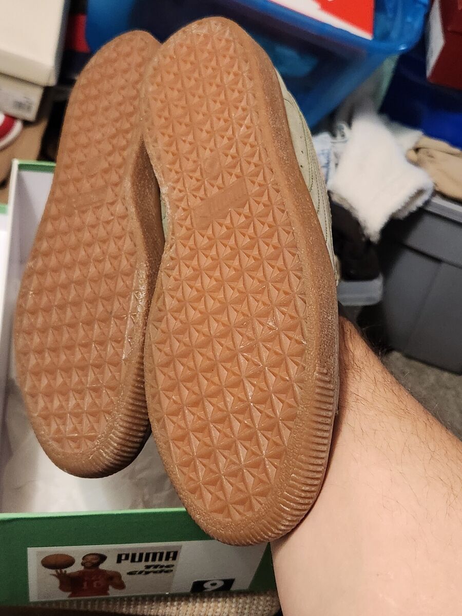 Puma Clyde Winter Men's Size 9 Olive Khaki Orange 363427 01 Puma Clyde Winter Men's Size 9 Olive Khaki Orange 363427 01