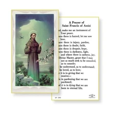 Saint Francis of Assisi Peace Prayer- Paperstock Holy Card