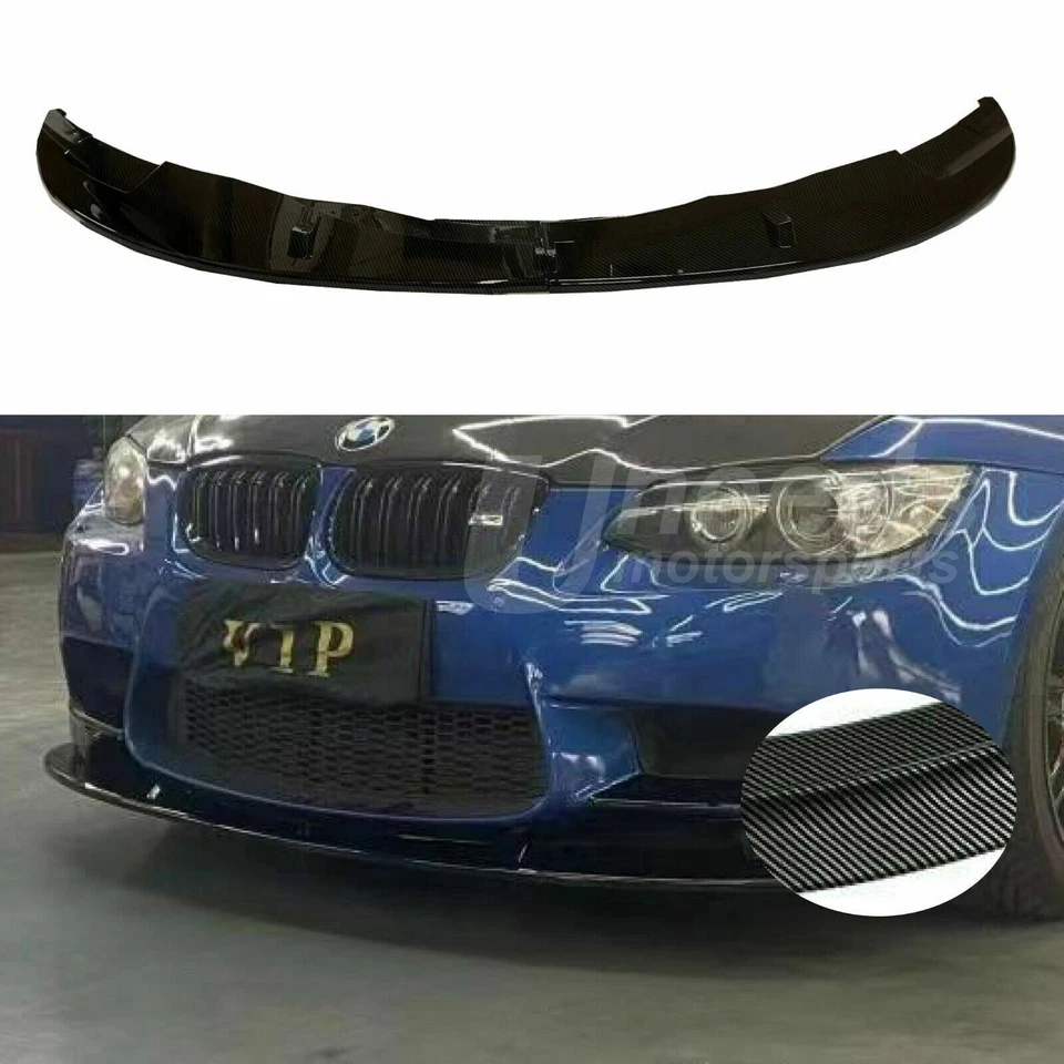 Parachoques delantero con impresión de fibra de carbono para BMW Serie 1 E82 2007-13 labio de alerón divisor Foto 2 de 4