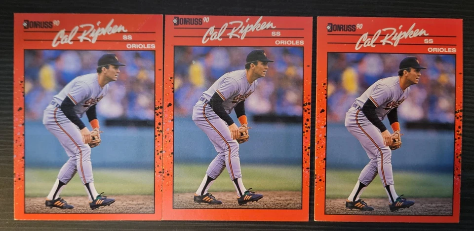 1990 Donruss Cal Ripken cartão de erro #96 erro de impressão muito raro  - Imagem 2 de 4