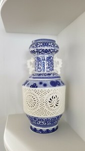 RARE - Antique CHINESE 18c Kangxi PORCELAIN 2 pieces VASE