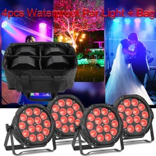 4Pcs LED 14x15W IP65 Waterproof RGBW Par Stage Light Disco Party Bar Outdoor US