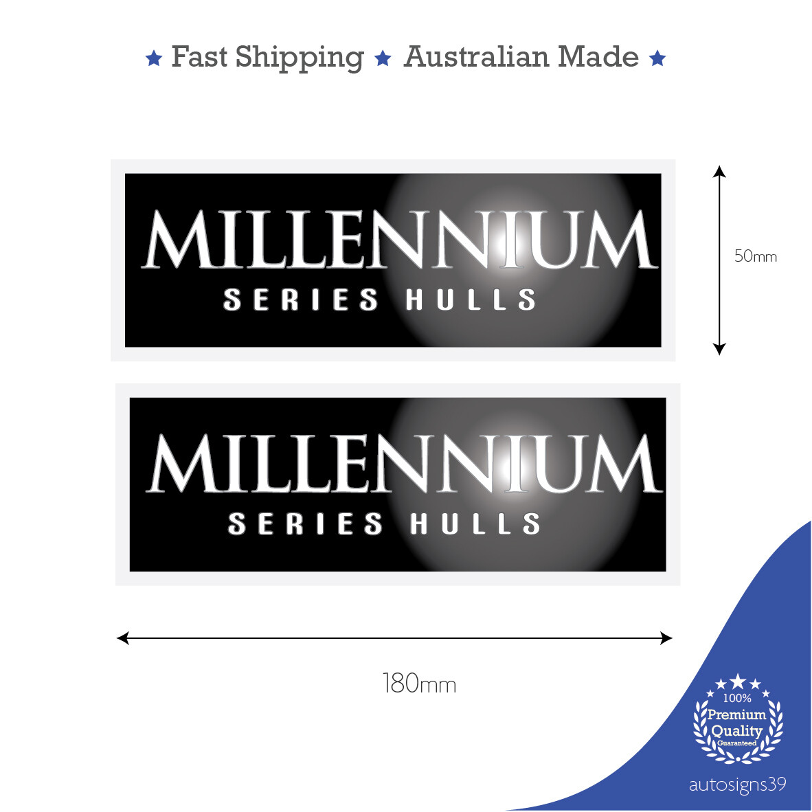 Millennium series hull Quintrex Boat Sticker Decal pack of 2 eBay