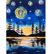 ACEO Art Sri Lanka Original Acrylic Miniatuer Landscape