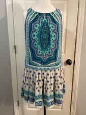 Ann Taylor Loft Dress Sleeveless W/Paisley Top & Pleated Bottom Sz. 6 MINT!