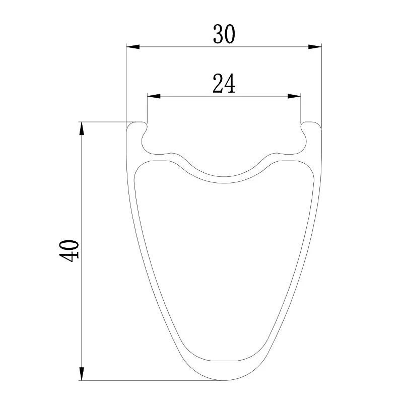 700C Clincher Tubeless Gravel Road Bike Carbon Rim Disc Hook UD 3K 12K Wheel - Image 2 of 4