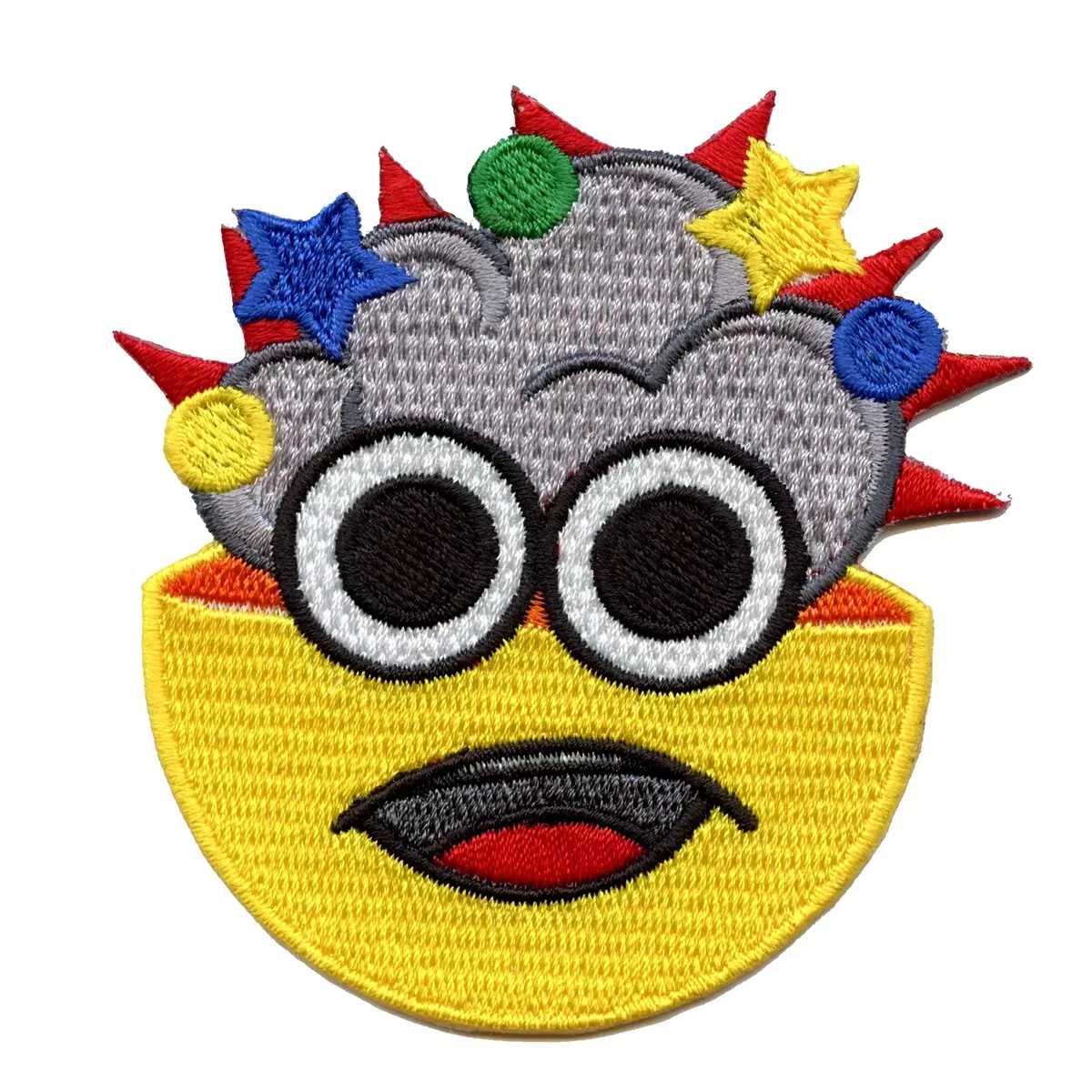 Derp Face Emoji Meme Iron On Embroidered Patch 