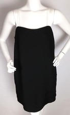 BANANA REPUBLIC Dress Sz 12 Black with White Straps Sleeveless NWT $130