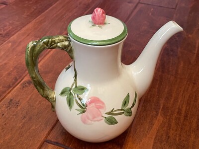   DESERT ROSE    FRANCISCAN FIRST CA 1941 THICK GREEN TRIM COFFEE POT UNUSED