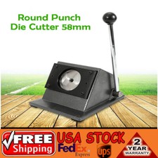 Round Punch Die Cutter Graphic Paper Badge Circle Card Cutting Machine 70mm